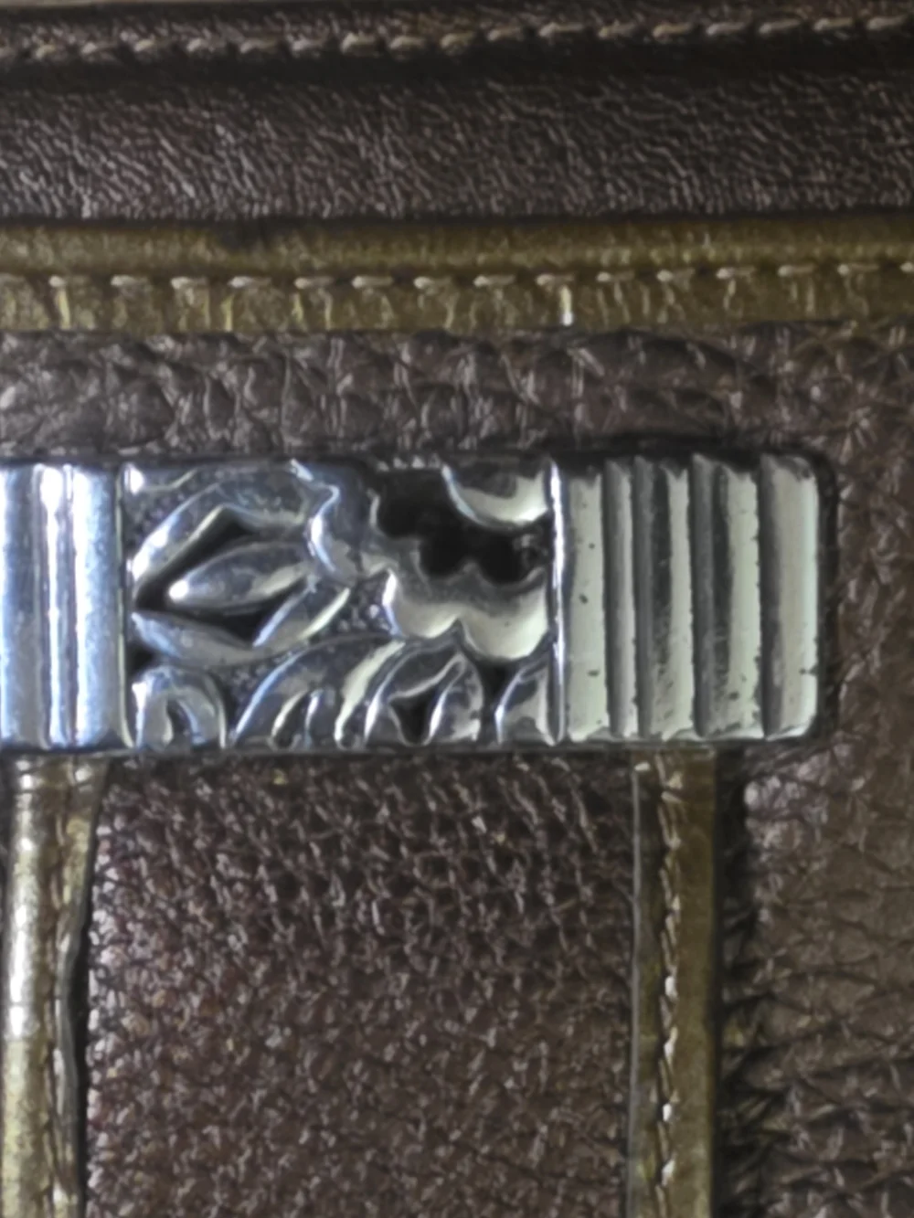 Brighton Brown Leather Wallet with Decorative Silver Accent